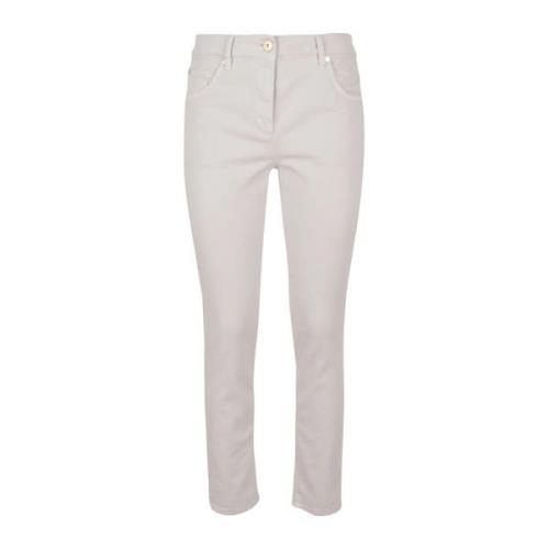 Skinny Fit Witte Jeans Brunello Cucinelli , White , Dames