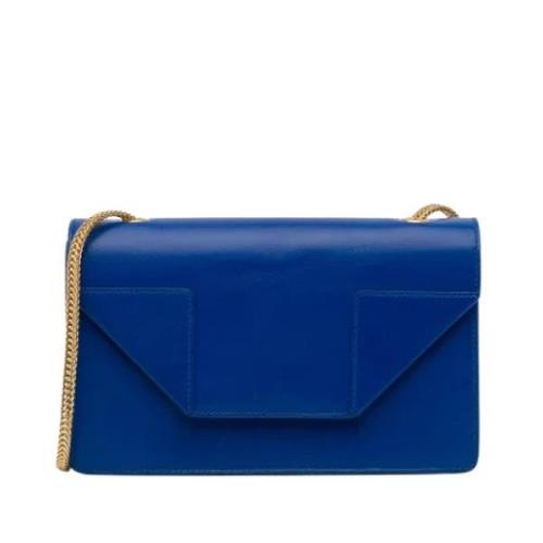 Pre-owned Leather crossbody-bags Yves Saint Laurent Vintage , Blue , D...