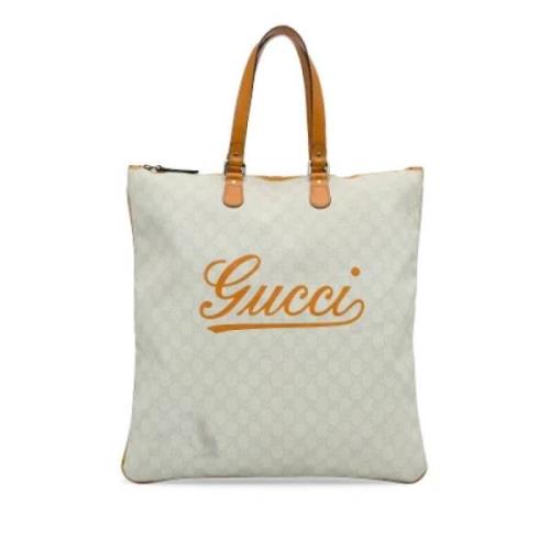 Pre-owned Coated canvas gucci-bags Gucci Vintage , White , Dames