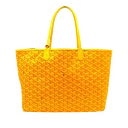 Pre-owned Canvas totes Goyard Vintage , Yellow , Dames