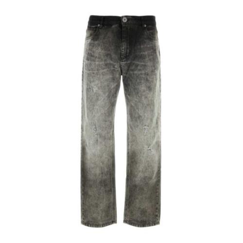 Grijze Denim Jeans - Stijlvol en Trendy Balmain , Gray , Heren