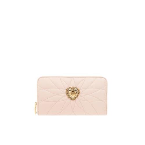 Gewatteerde portemonnee Dolce & Gabbana , Pink , Dames