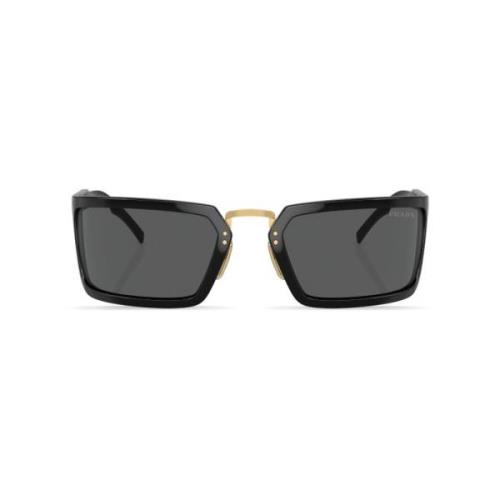 Zwarte zonnebril met origineel etui Prada , Black , Heren