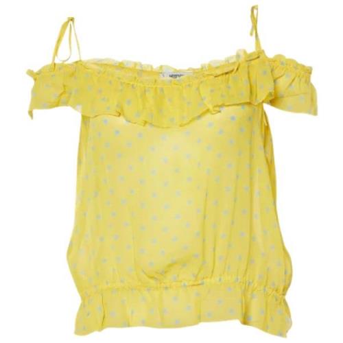 Pre-owned Silk tops Moschino Pre-Owned , Yellow , Dames