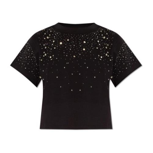 Scatter cropped T-shirt AllSaints , Black , Dames