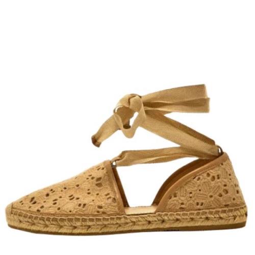Pre-owned Lace flats Jimmy Choo Pre-owned , Beige , Dames