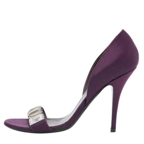 Pre-owned Satin heels Gucci Vintage , Purple , Dames