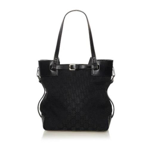 Pre-owned Leather totes Gucci Vintage , Black , Dames