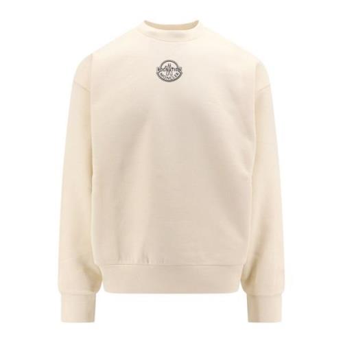 Witte Oversized Sweatshirt Moncler , Beige , Heren