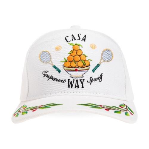 Baseballpet met logo Casablanca , White , Dames