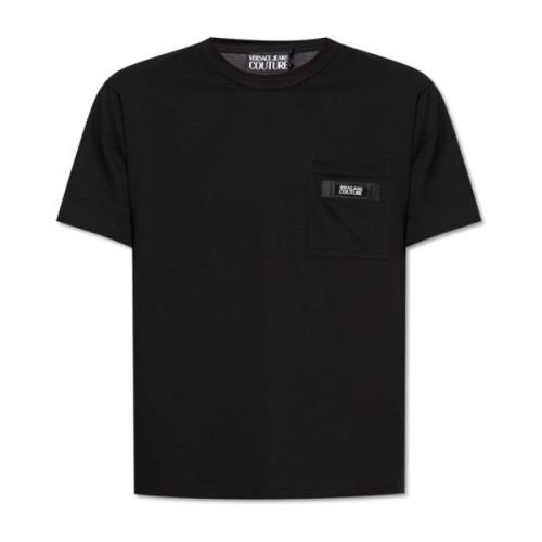 T-shirt met zak Versace Jeans Couture , Black , Heren