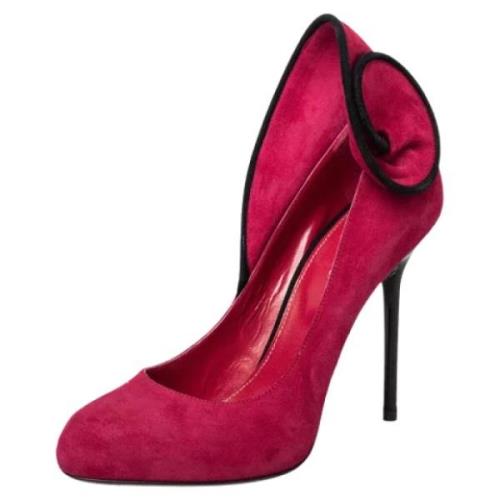 Pre-owned Suede heels Sergio Rossi Pre-owned , Pink , Dames