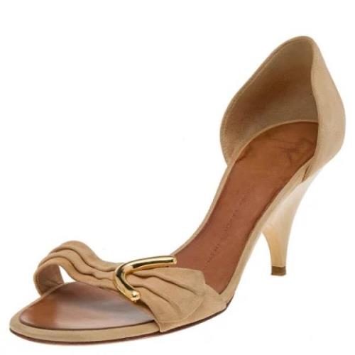 Pre-owned Suede sandals Giuseppe Zanotti Pre-owned , Beige , Dames