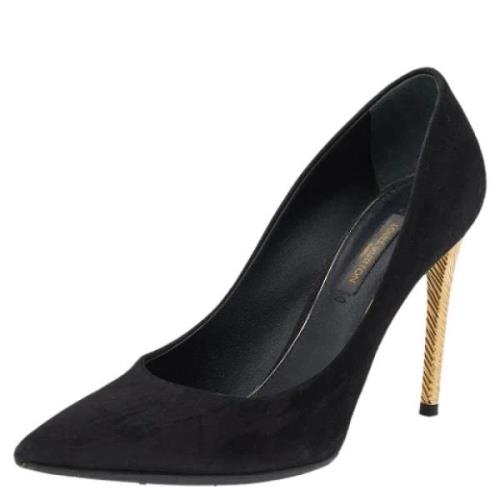 Pre-owned Suede heels Louis Vuitton Vintage , Black , Dames