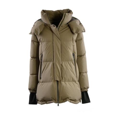 Grijze Gore-Tex Donsjas met Afneembare Capuchon Herno , Gray , Dames