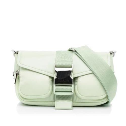 Pre-owned Nylon shoulder-bags Prada Vintage , Green , Dames