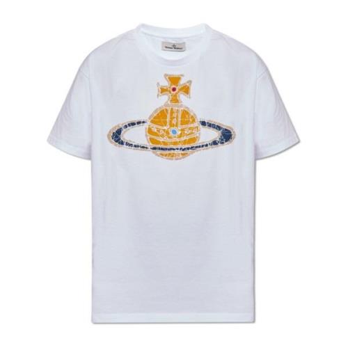 ‘Time Machine’ T-shirt met print Vivienne Westwood , White , Heren