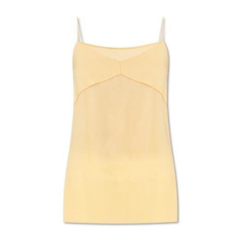 Versierde tanktop Fabiana Filippi , Yellow , Dames