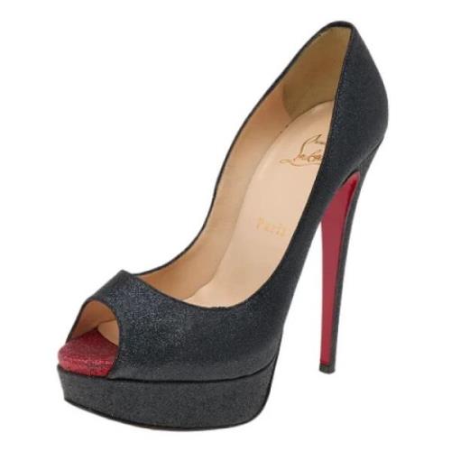 Pre-owned Fabric heels Christian Louboutin Pre-owned , Black , Dames