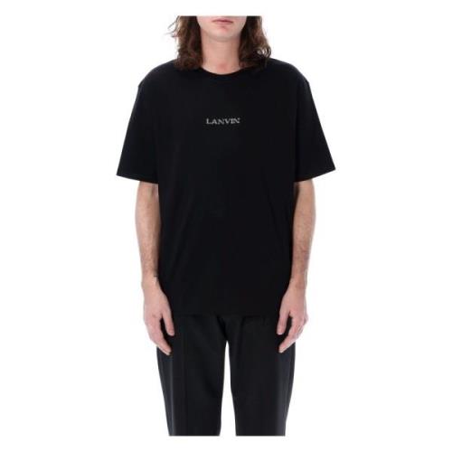 Logo T-Shirt Lanvin , Black , Heren