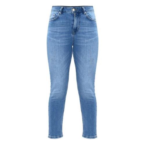 Klieke Mid-Rise Skinny Jeans met Zakken Kocca , Blue , Dames