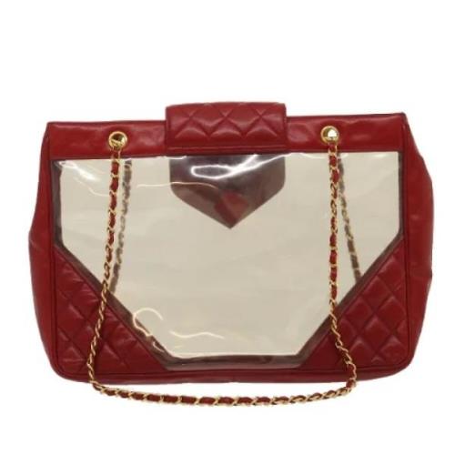 Pre-owned Leather chanel-bags Chanel Vintage , Red , Dames