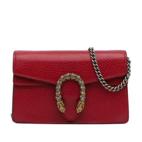 Pre-owned Leather shoulder-bags Gucci Vintage , Red , Dames