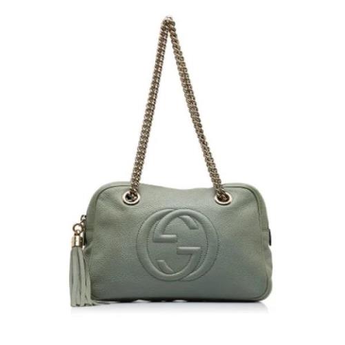 Pre-owned Leather gucci-bags Gucci Vintage , Green , Dames