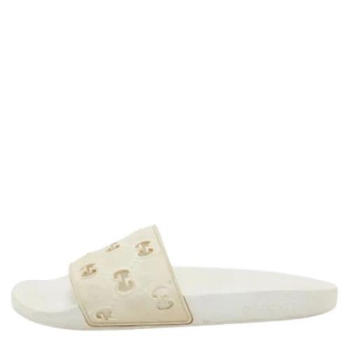Pre-owned Rubber flats Gucci Vintage , White , Dames