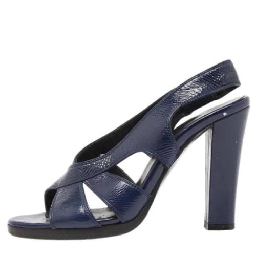 Pre-owned Leather sandals Balenciaga Vintage , Blue , Dames