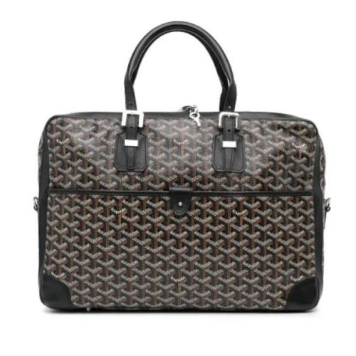 Pre-owned Leather handbags Goyard Vintage , Black , Dames