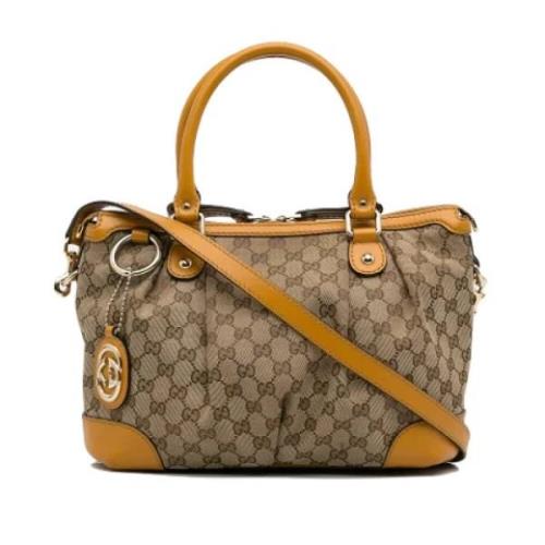 Pre-owned Canvas gucci-bags Gucci Vintage , Brown , Dames