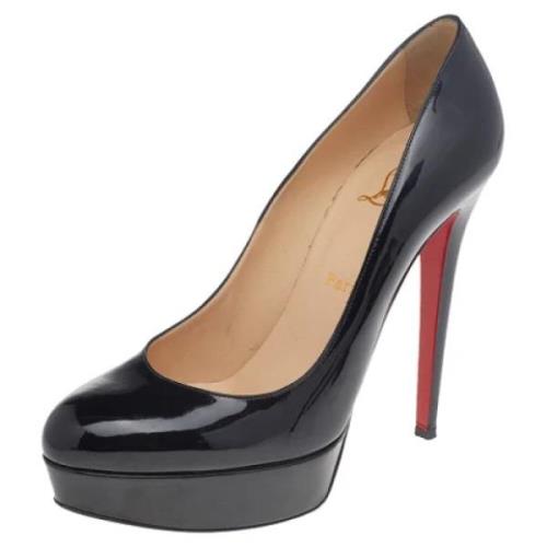 Pre-owned Leather heels Christian Louboutin Pre-owned , Black , Dames