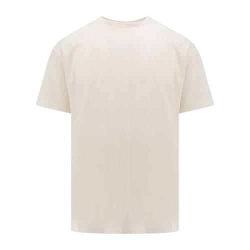 Witte Geribbelde T-Shirt, Klassieke Pasvorm Roberto Collina , White , ...