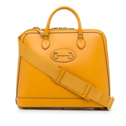 Pre-owned Leather gucci-bags Gucci Vintage , Yellow , Dames