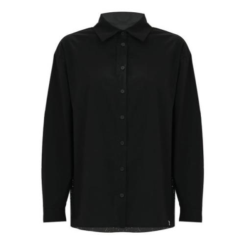 Veelzijdig Langemouw Katoenen Overhemd Kocca , Black , Dames