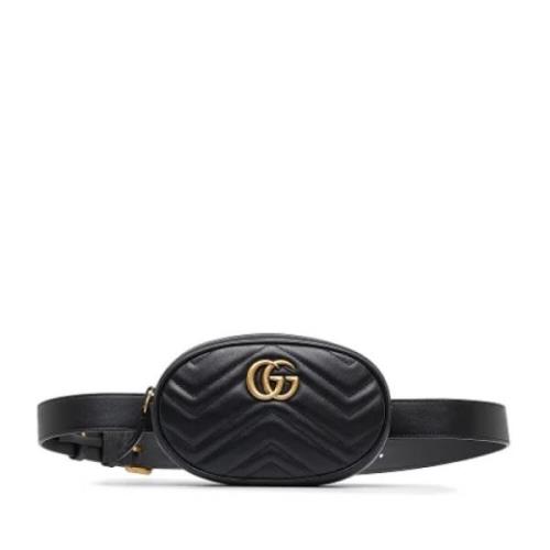Pre-owned Leather shoulder-bags Gucci Vintage , Black , Dames
