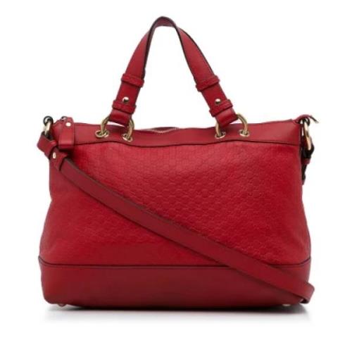 Pre-owned Leather handbags Gucci Vintage , Red , Dames