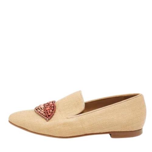 Pre-owned Raffia flats Stella McCartney Pre-owned , Brown , Dames
