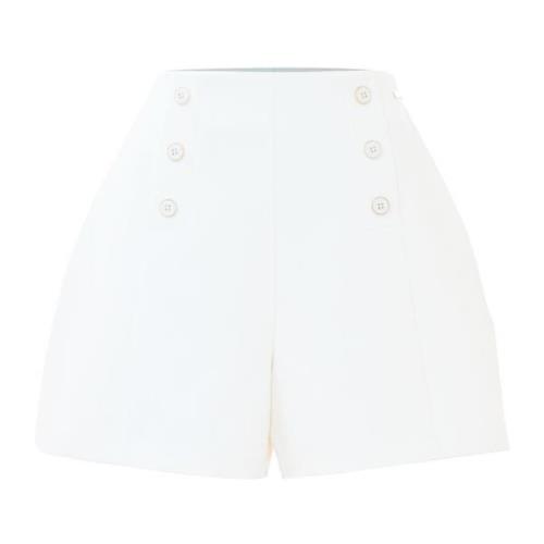 Trendy Shorts met Decoratieve Knopen Kocca , White , Dames