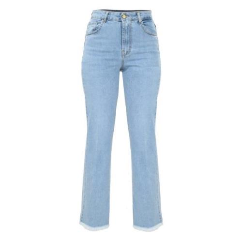 Rechte jeans met pailletten op de zakken Kocca , Blue , Dames