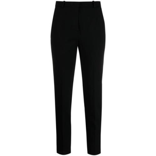 Zwarte cropped broek met hoge taille Pinko , Black , Dames