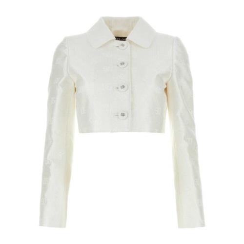 Witte Jacquard Blazer - Stijlvol en Elegant Dolce & Gabbana , White , ...
