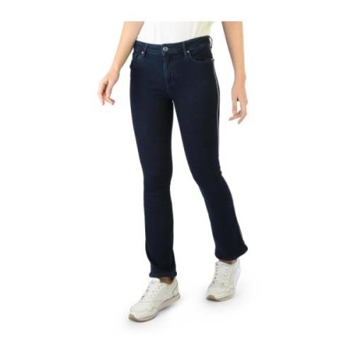 Applique Skinny Jeans met Zichtbaar Logo Tommy Hilfiger , Blue , Dames