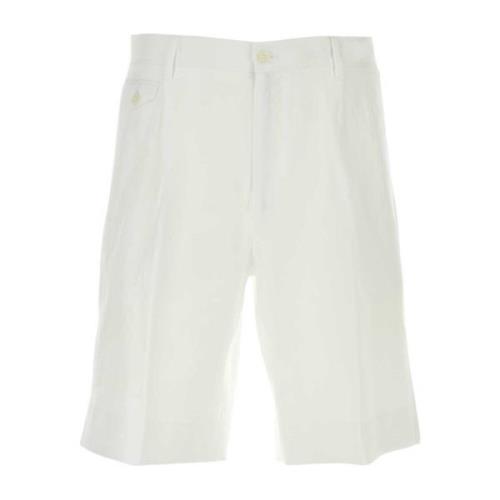 Witte linnen Bermuda shorts Dolce & Gabbana , White , Heren