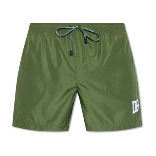 Zwembroek met logo Dolce & Gabbana , Green , Heren