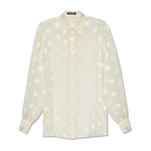 Transparante shirt Dolce & Gabbana , Beige , Dames