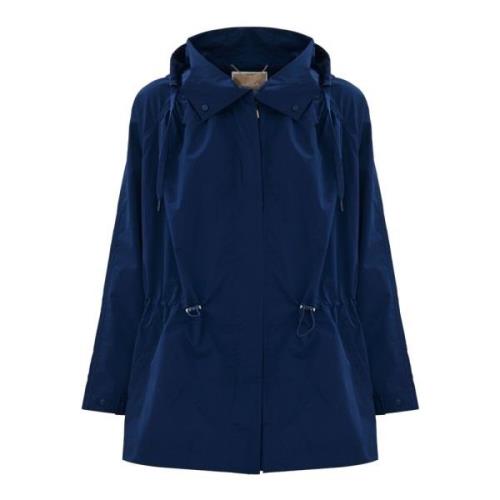 Winterparka met capuchon en trekkoorden Kocca , Blue , Dames