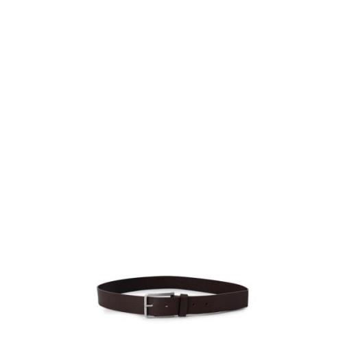 Bruin Leren Riem met Gespsluiting Calvin Klein , Brown , Heren