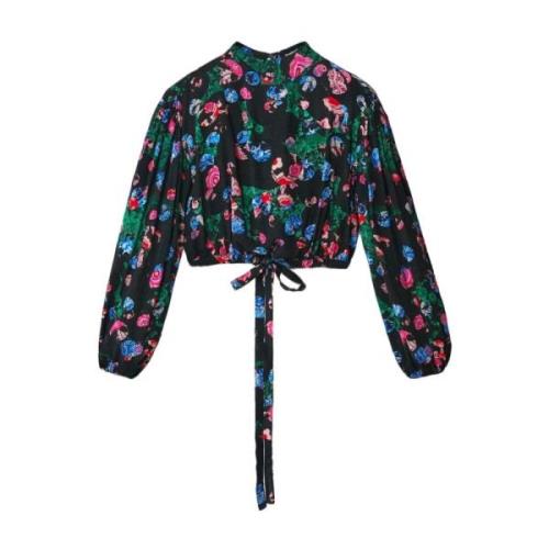 Bloemenknoopsluiting blouse Desigual , Multicolor , Dames